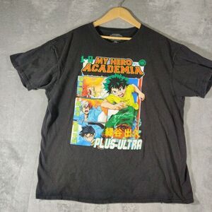 My Hero Academia Shirt Mens XL Black Deku Plus‎ Ultra Anime Skater